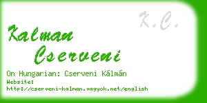 kalman cserveni business card