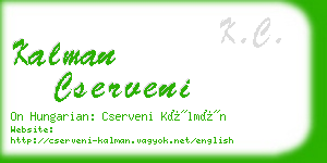 kalman cserveni business card